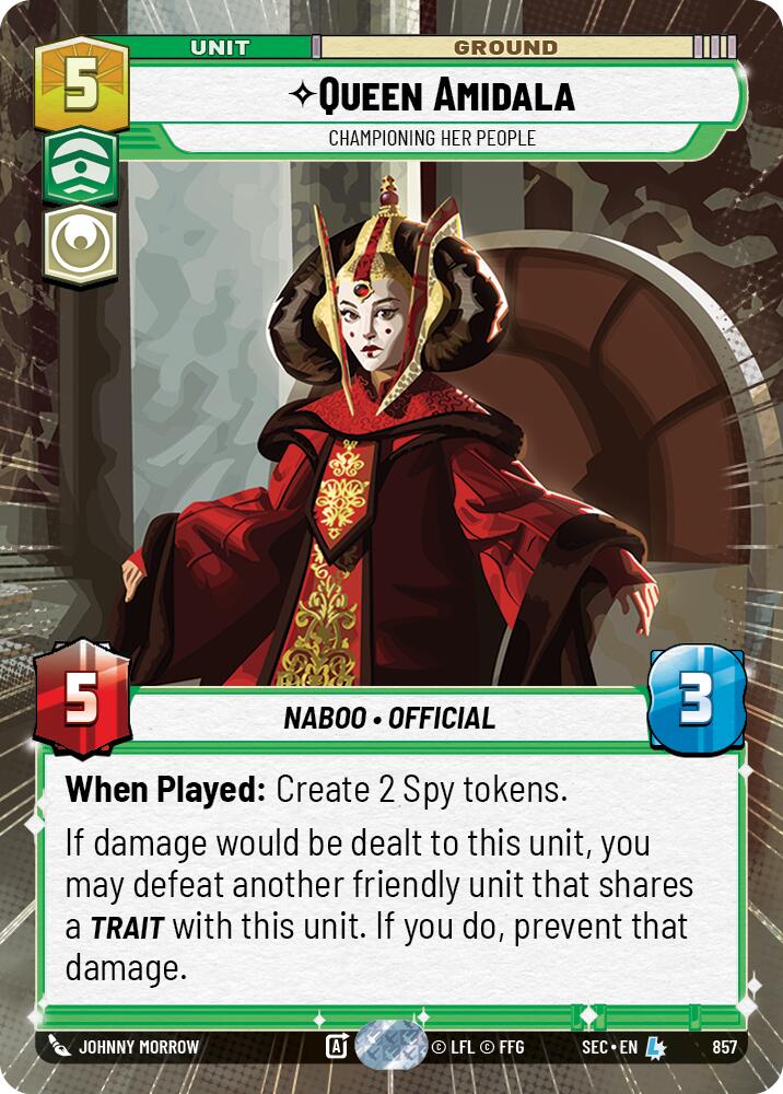 Queen Amidala - Championing Her People (Hyperspace Foil) (857) (857) [Secrets of Power] | Exor Games New Glasgow