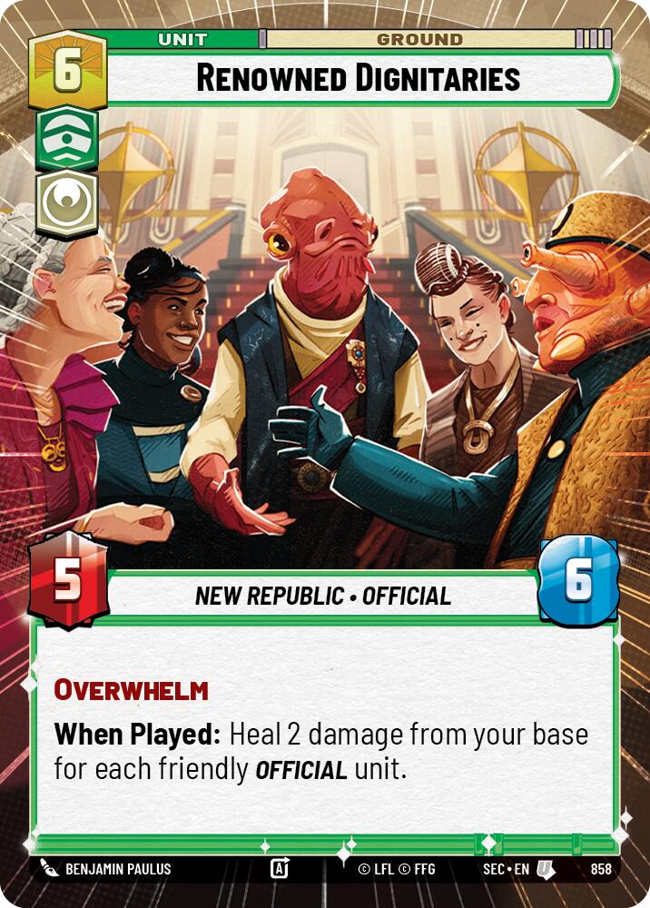 Renowned Dignitaries (858) (Hyperspace Foil) (858) [Secrets of Power] | Exor Games New Glasgow