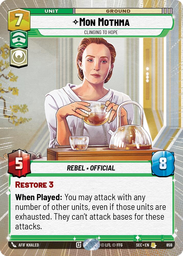 Mon Mothma - Clinging to Hope (Hyperspace Foil) (859) (859) [Secrets of Power] | Exor Games New Glasgow