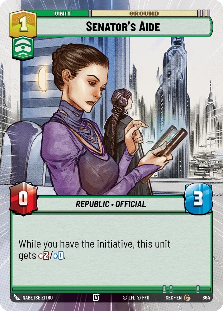 Senator's Aide (864) (Hyperspace Foil) (864) [Secrets of Power] | Exor Games New Glasgow