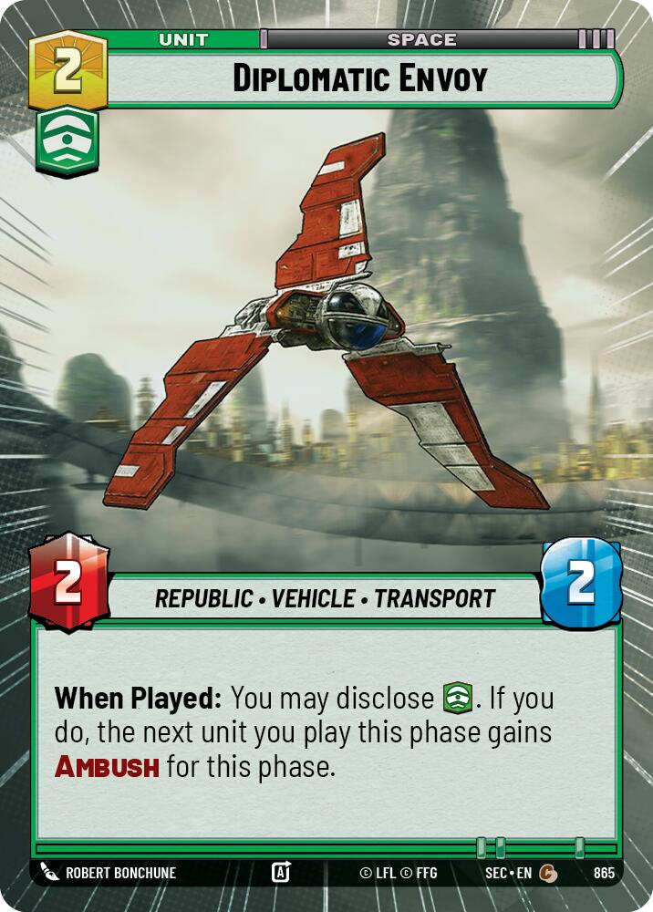 Diplomatic Envoy (865) (Hyperspace Foil) (865) [Secrets of Power] | Exor Games New Glasgow