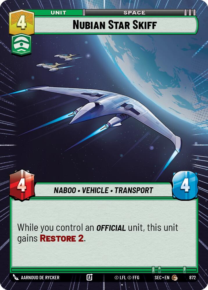 Nubian Star Skiff (872) (Hyperspace Foil) (872) [Secrets of Power] | Exor Games New Glasgow