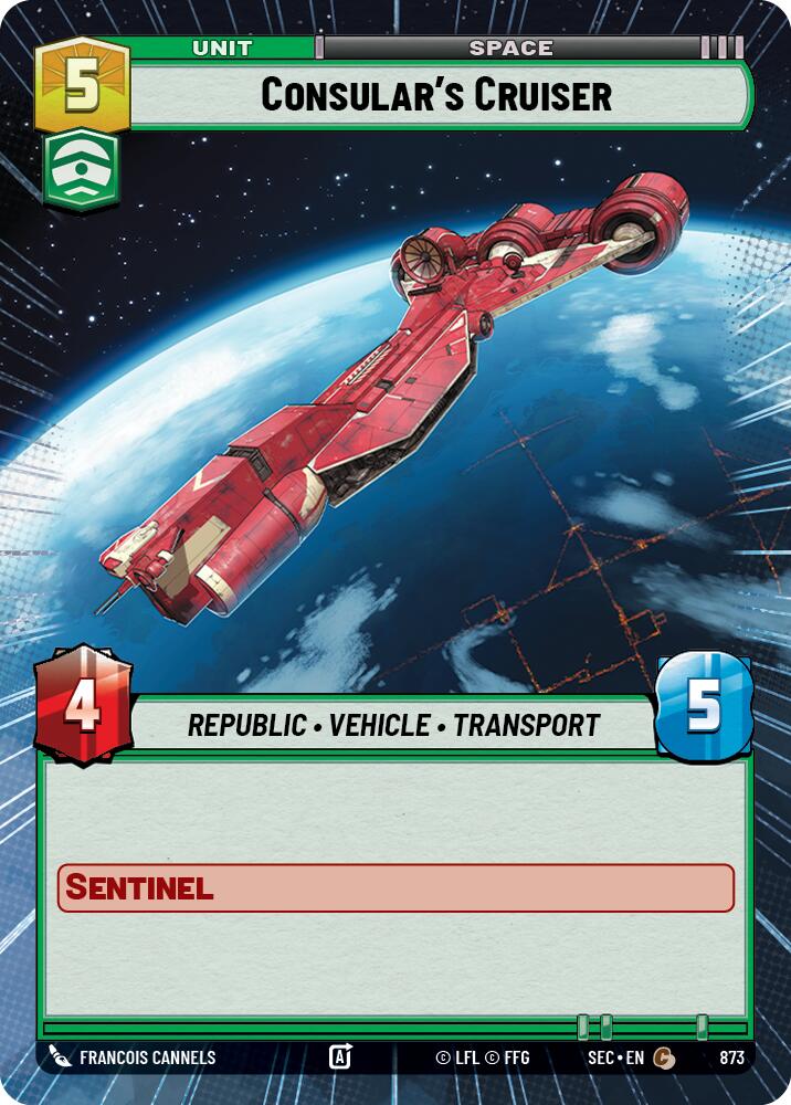 Consular's Cruiser (873) (Hyperspace Foil) (873) [Secrets of Power] | Exor Games New Glasgow
