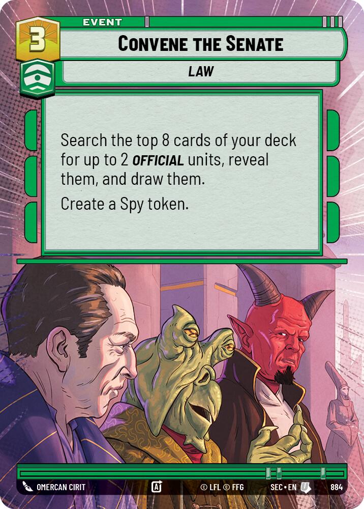 Convene the Senate (884) (Hyperspace Foil) (884) [Secrets of Power] | Exor Games New Glasgow