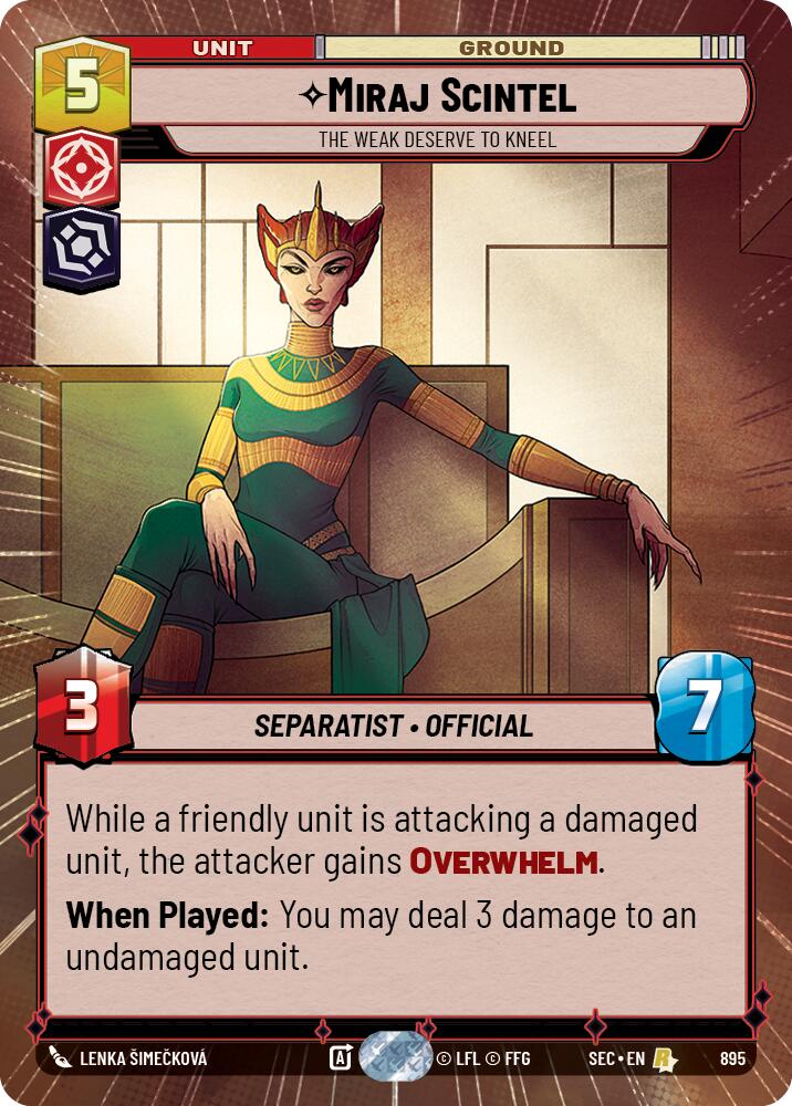 Miraj Scintel - The Weak Deserve to Kneel (Hyperspace Foil) (895) (895) [Secrets of Power] | Exor Games New Glasgow