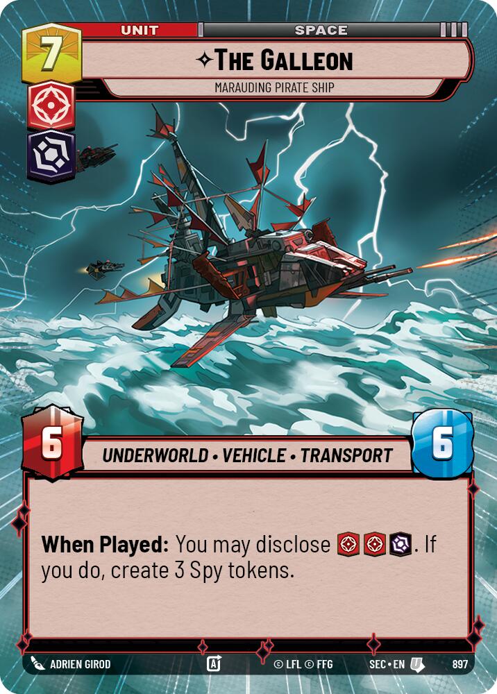 The Galleon - Marauding Pirate Ship (Hyperspace Foil) (897) (897) [Secrets of Power] | Exor Games New Glasgow