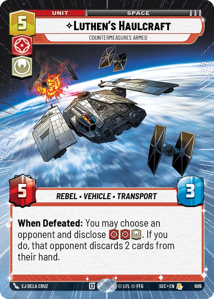 Luthen's Haulcraft - Countermeasures Armed (Hyperspace Foil) (909) (909) [Secrets of Power] | Exor Games New Glasgow