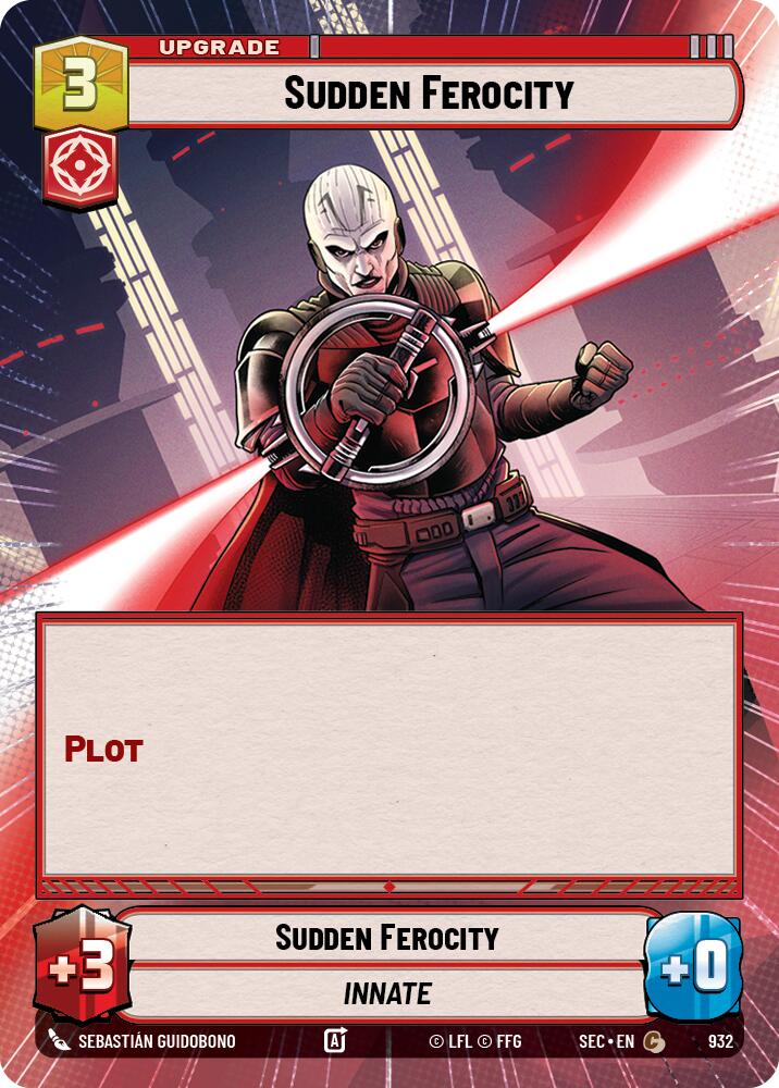 Sudden Ferocity (932) (Hyperspace Foil) (932) [Secrets of Power] | Exor Games New Glasgow