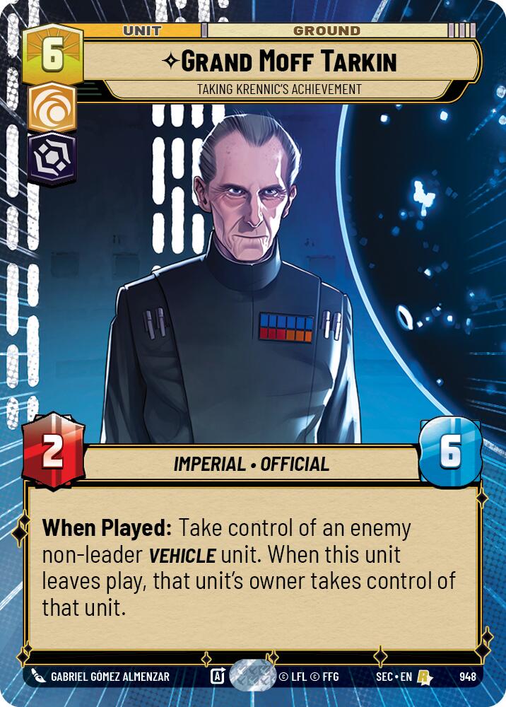 Grand Moff Tarkin - Taking Krennic's Achievement (Hyperspace Foil) (948) (948) [Secrets of Power] | Exor Games New Glasgow