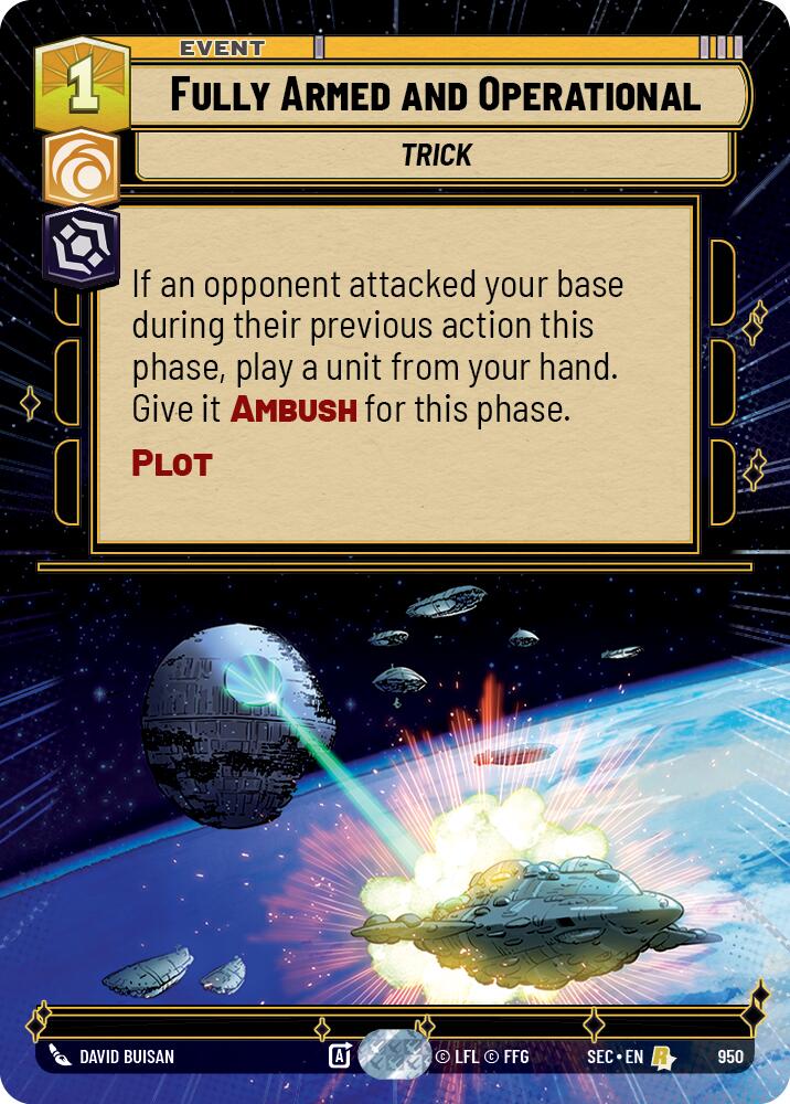 Fully Armed and Operational (950) (Hyperspace Foil) (950) [Secrets of Power] | Exor Games New Glasgow