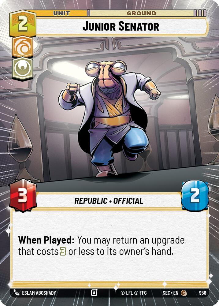 Junior Senator (956) (Hyperspace Foil) (956) [Secrets of Power] | Exor Games New Glasgow