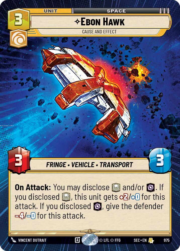 Ebon Hawk - Cause and Effect (Hyperspace Foil) (975) (975) [Secrets of Power] | Exor Games New Glasgow