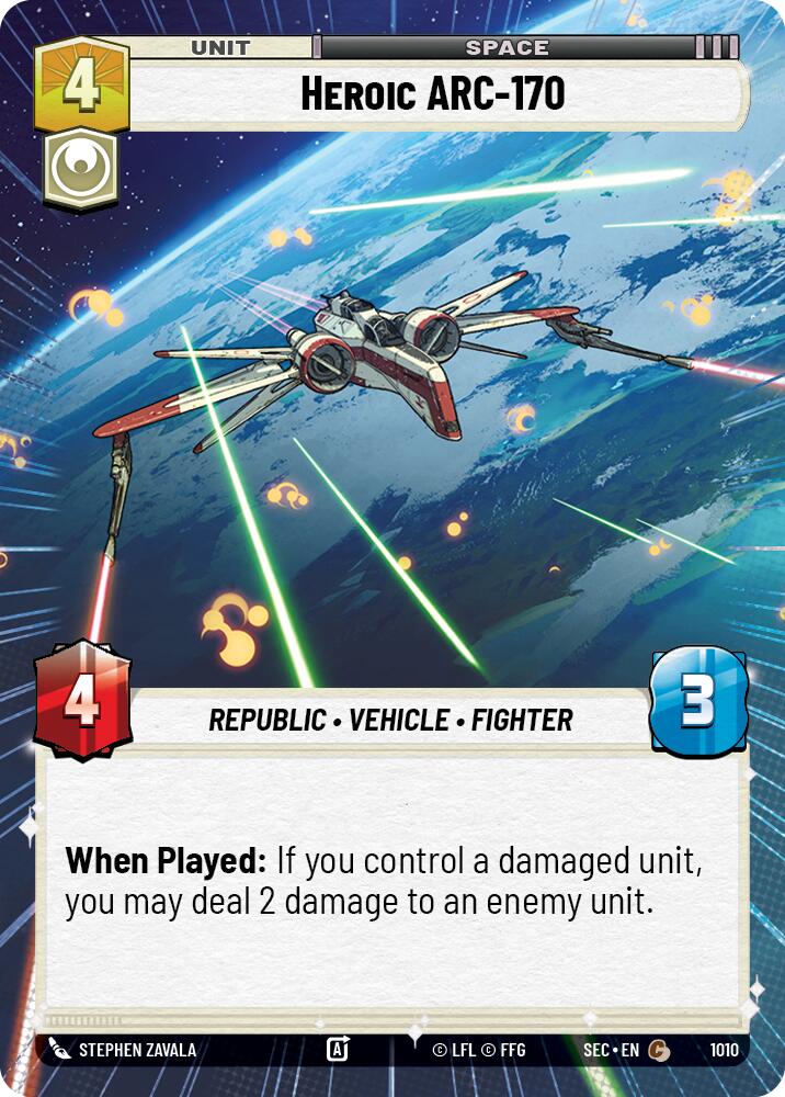 Heroic ARC-170 - 170 (1010) (Hyperspace Foil) (1010) (1010) [Secrets of Power] | Exor Games New Glasgow