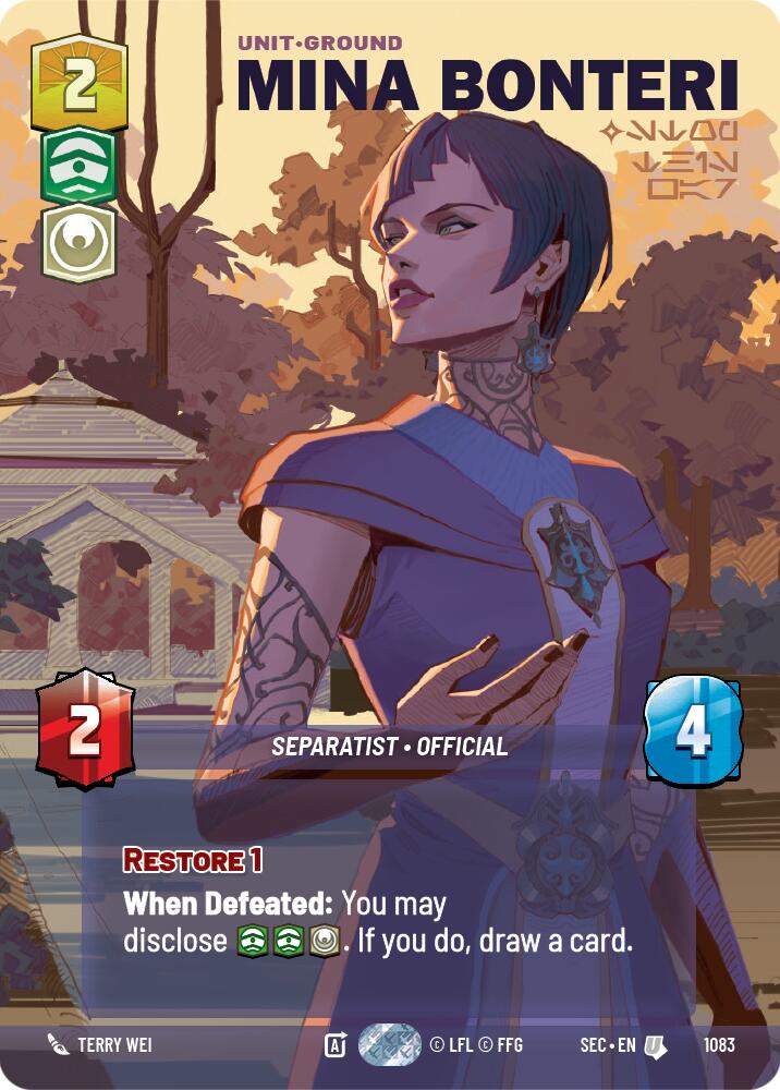 Mina Bonteri - Stop This War (Prestige Foil) (1083) (1083) [Secrets of Power] | Exor Games New Glasgow