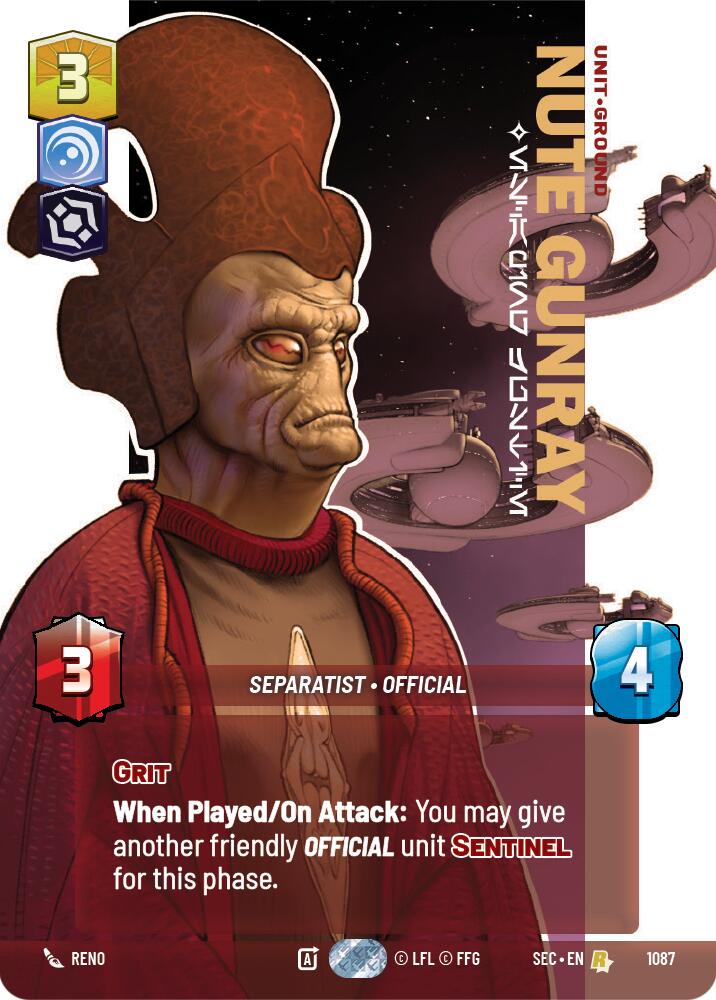 Nute Gunray - Escaping Justice (Prestige Foil) (1087) (1087) [Secrets of Power] | Exor Games New Glasgow