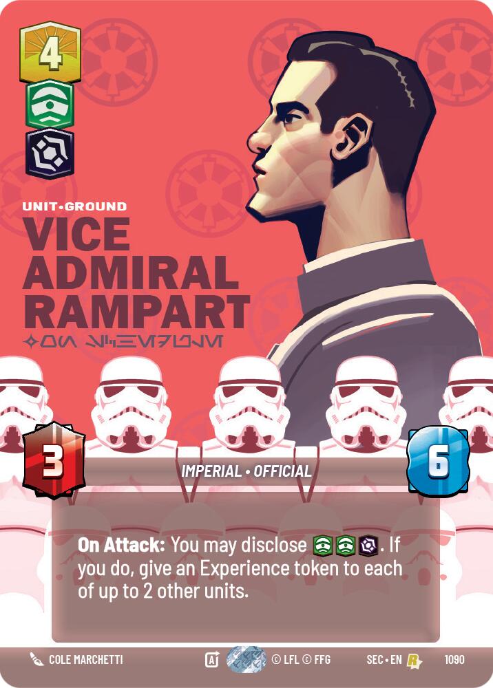 Vice Admiral Rampart - On Schedule (Prestige Foil) (1090) (1090) [Secrets of Power] | Exor Games New Glasgow