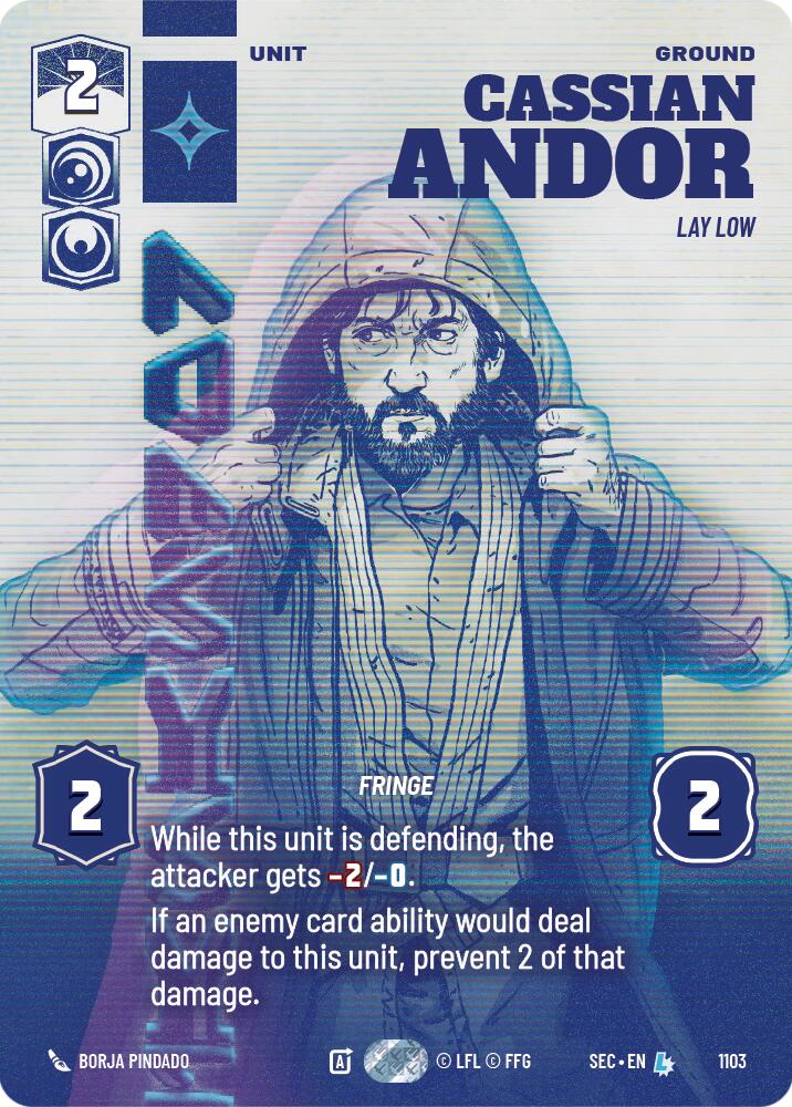 Cassian Andor - Lay Low (Prestige Foil) (1103) (1103) [Secrets of Power] | Exor Games New Glasgow