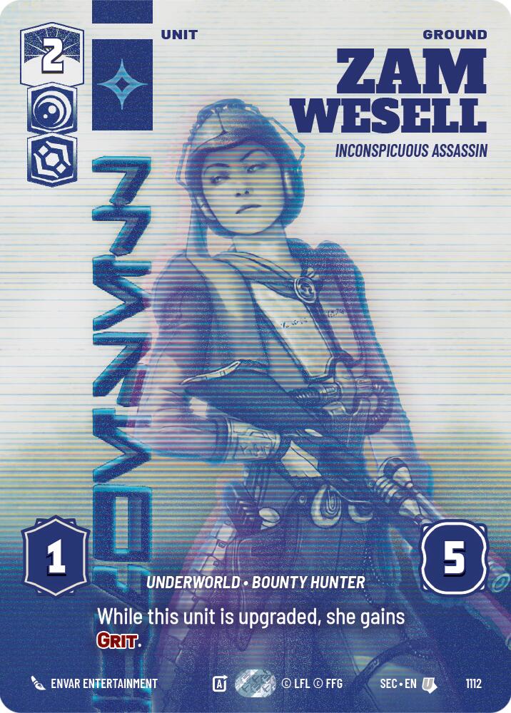 Zam Wesell - Inconspicuous Assassin (Prestige Foil) (1112) (1112) [Secrets of Power] | Exor Games New Glasgow