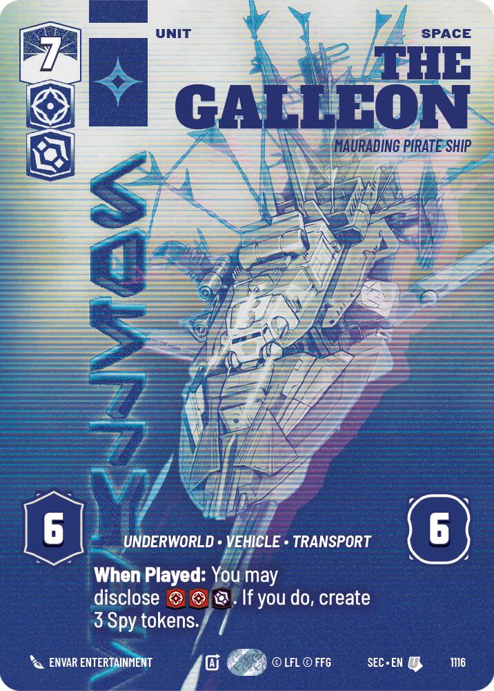 The Galleon - Marauding Pirate Ship (Prestige Foil) (1116) (1116) [Secrets of Power] | Exor Games New Glasgow