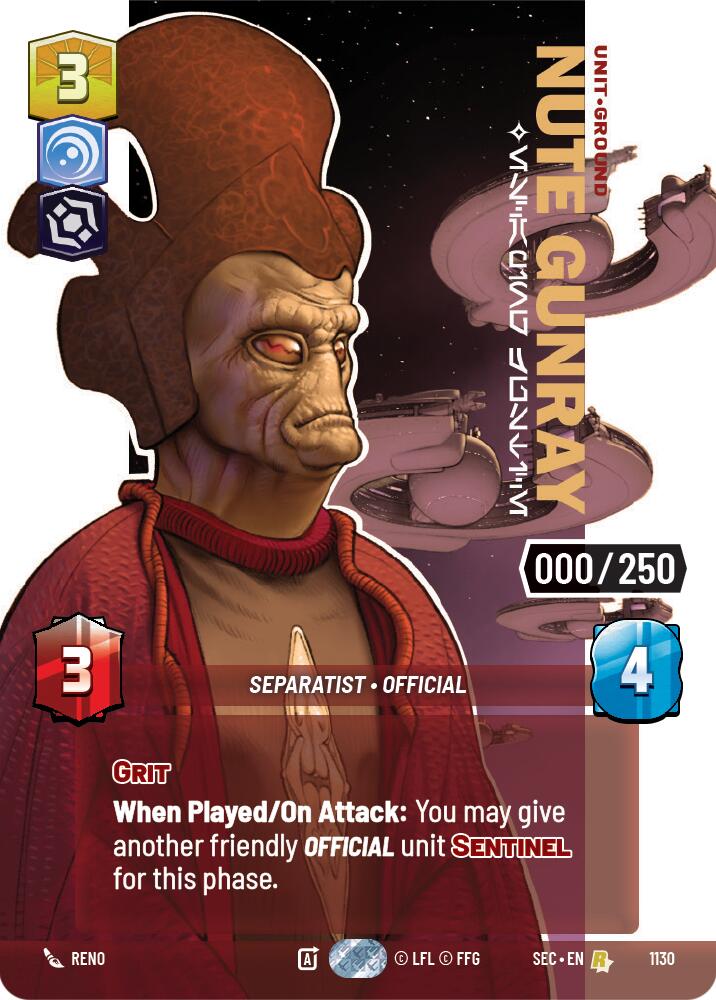 Nute Gunray - Escaping Justice (Serialized) (1130) (1130) [Secrets of Power] | Exor Games New Glasgow