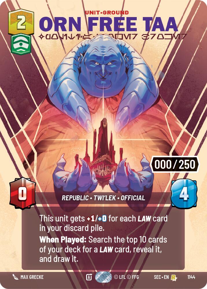 Orn Free Taa - Political Power Broker (Serialized) (1144) (1144) [Secrets of Power] | Exor Games New Glasgow
