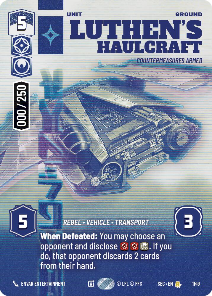 Luthen's Haulcraft - Countermeasures Armed (Serialized) (1149) (1149) [Secrets of Power] | Exor Games New Glasgow