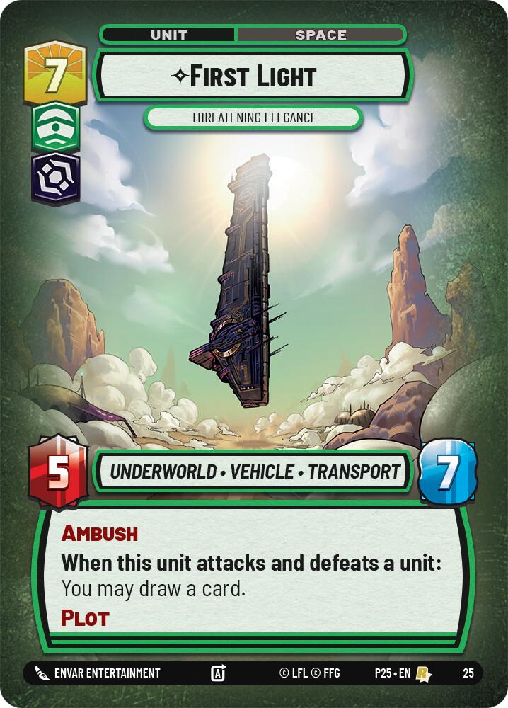 First Light - Threatening Elegance (25) (25) [Organized Play Promos] | Exor Games New Glasgow