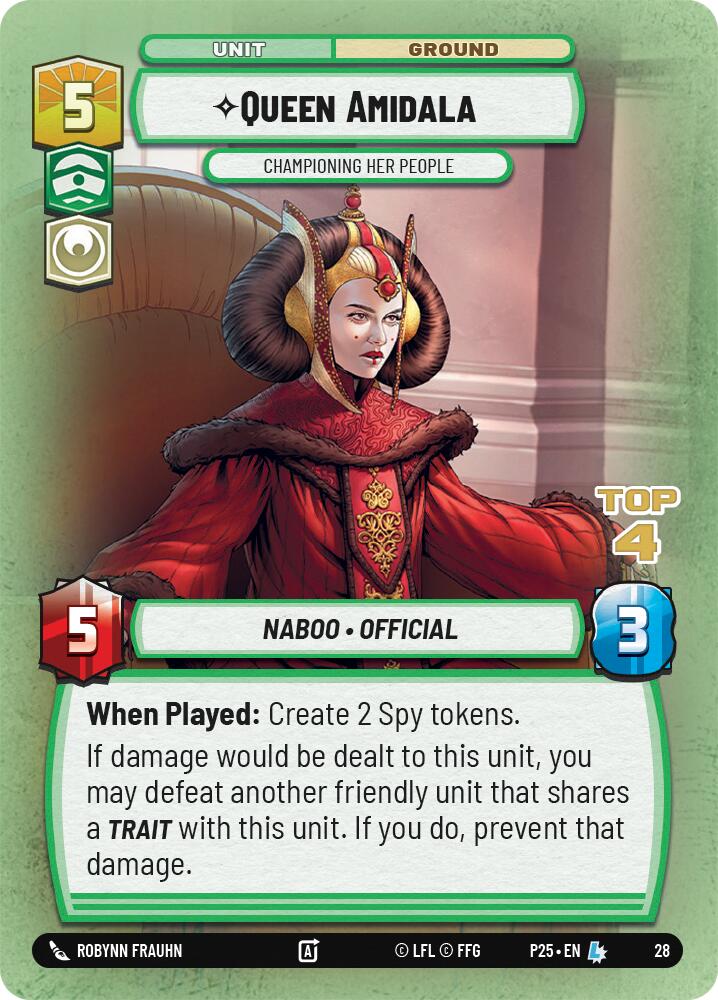 Queen Amidala - Championing Her People (Top 4) (28) (28) [Organized Play Promos] | Exor Games New Glasgow