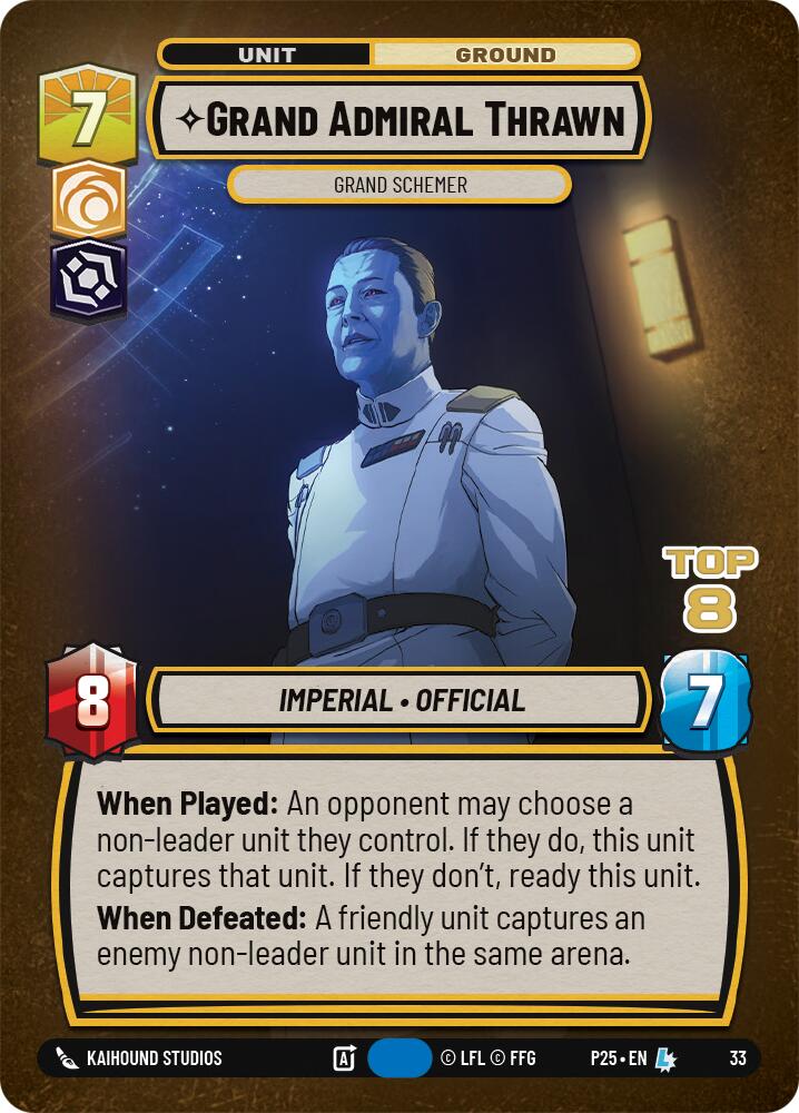 Grand Admiral Thrawn - Grand Schemer (Top 8) (33) (33) [Organized Play Promos] | Exor Games New Glasgow