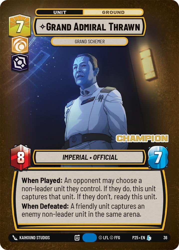 Grand Admiral Thrawn - Grand Schemer (Champion) (36) (36) [Secrets of Power: Weekly Play] | Exor Games New Glasgow