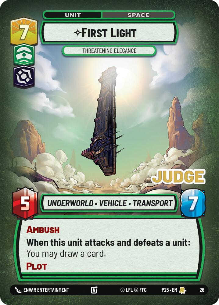 First Light - Threatening Elegance (26) (26) [Judge Promos] | Exor Games New Glasgow