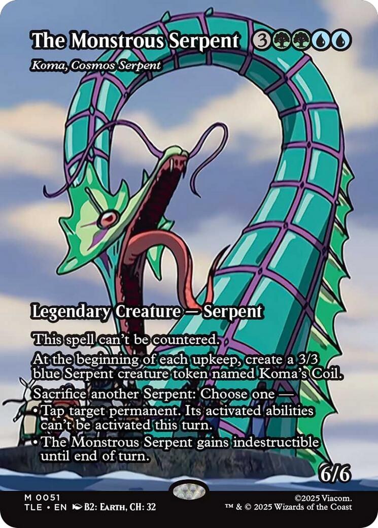 The Monstrous Serpent - Koma, Cosmos Serpent (Borderless) [Avatar: The Last Airbender: Eternal-Legal] | Exor Games New Glasgow