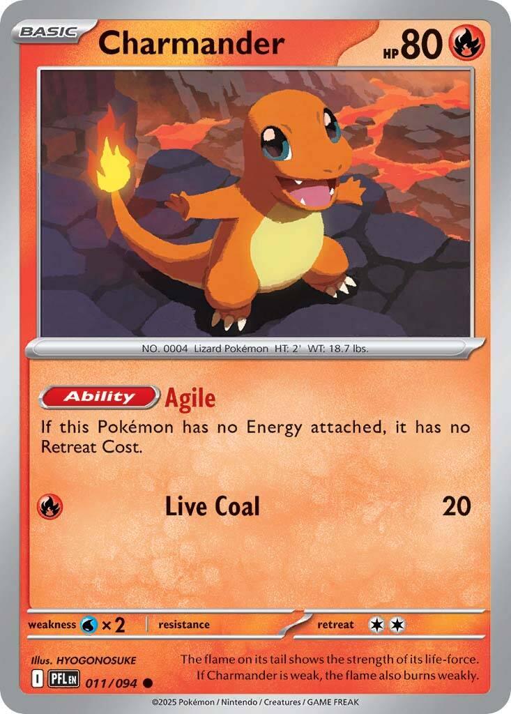 Charmander (011/094) [Mega Evolution: Phantasmal Flames] | Exor Games New Glasgow