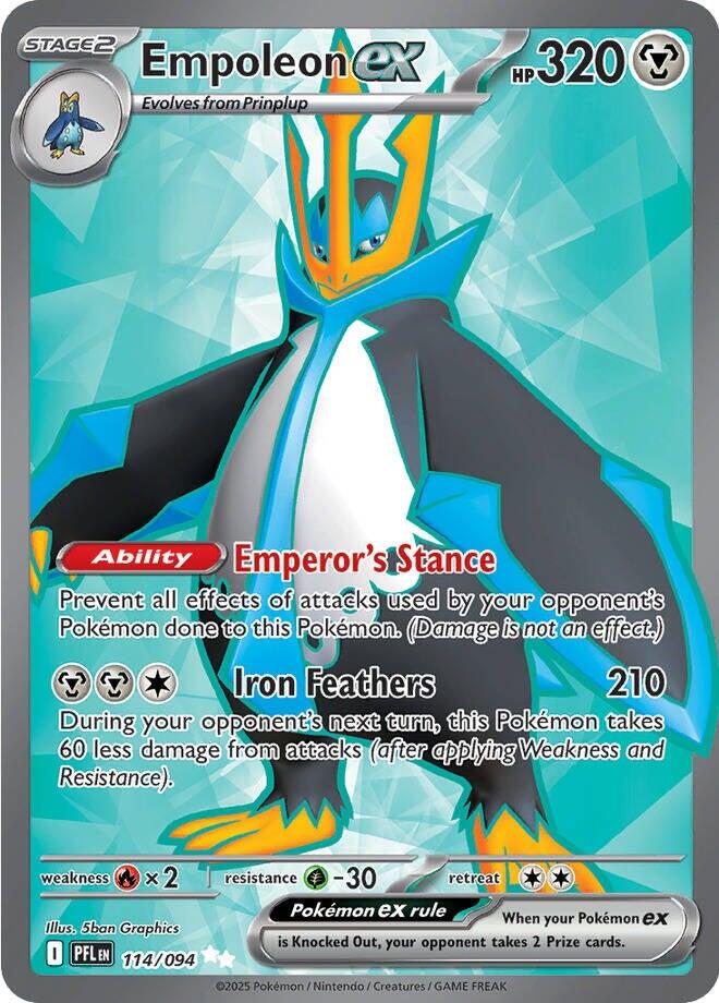 Empoleon ex (114/094) [Mega Evolution: Phantasmal Flames] | Exor Games New Glasgow