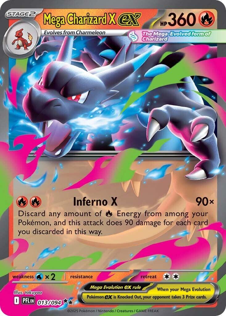 Mega Charizard X ex (013/094) [Mega Evolution: Phantasmal Flames] | Exor Games New Glasgow