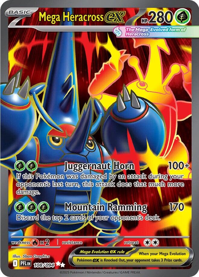 Mega Heracross ex (108/094) [Mega Evolution: Phantasmal Flames] | Exor Games New Glasgow