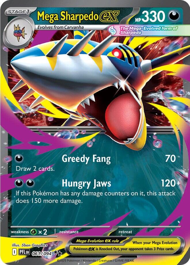 Mega Sharpedo ex (061/094) [Mega Evolution: Phantasmal Flames] | Exor Games New Glasgow