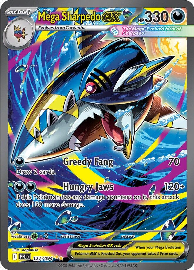 Mega Sharpedo ex (127/094) [Mega Evolution: Phantasmal Flames] | Exor Games New Glasgow