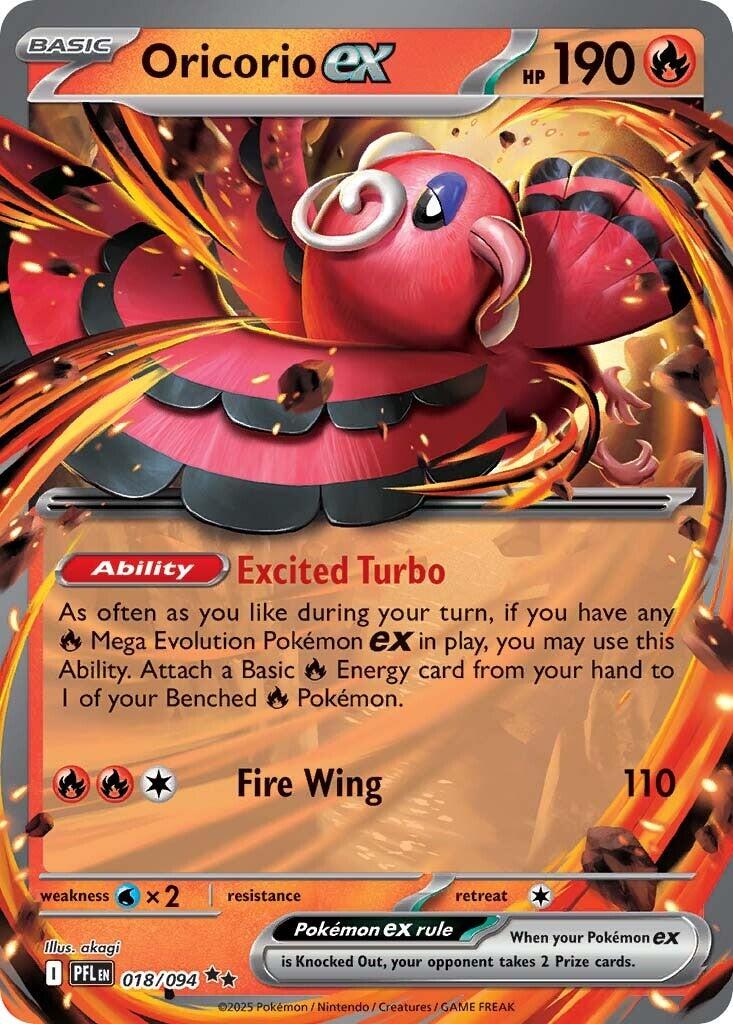 Oricorio ex (018/094) [Mega Evolution: Phantasmal Flames] | Exor Games New Glasgow
