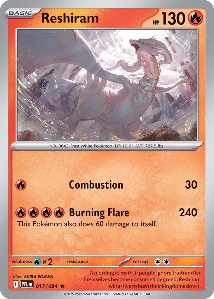Reshiram (017/094) [Mega Evolution: Phantasmal Flames] | Exor Games New Glasgow