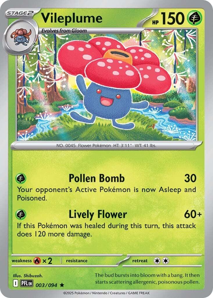 Vileplume (003/094) [Mega Evolution: Phantasmal Flames] | Exor Games New Glasgow
