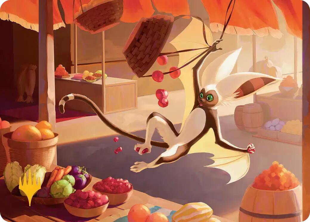 Momo, Playful Pet Art Card (Gold-Stamped Planeswalker Symbol) [Avatar: The Last Airbender Art Series] | Exor Games New Glasgow