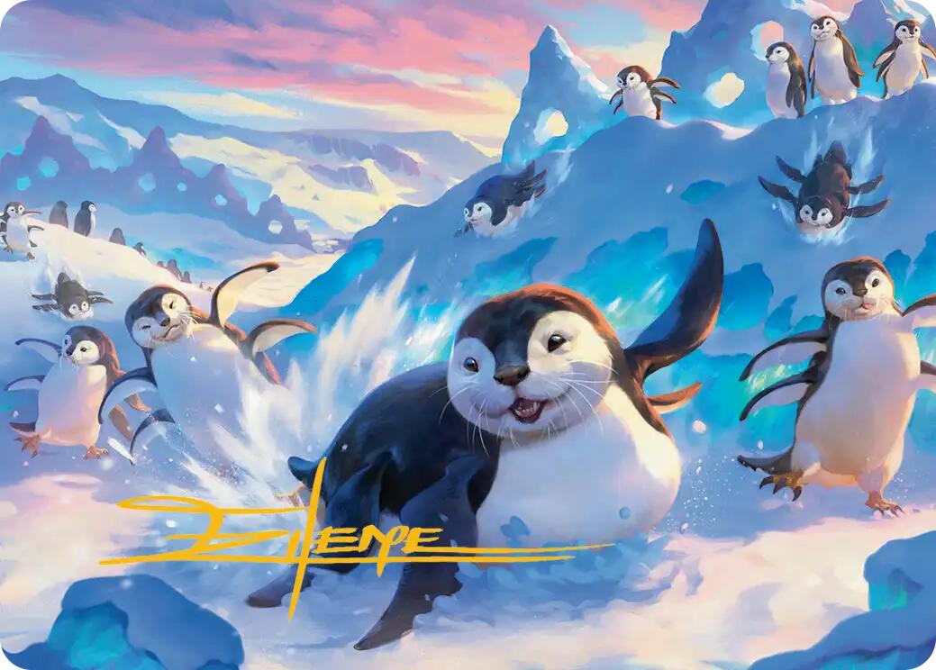 Otter-Penguin Art Card (Gold-Stamped Signature) [Avatar: The Last Airbender Art Series] | Exor Games New Glasgow