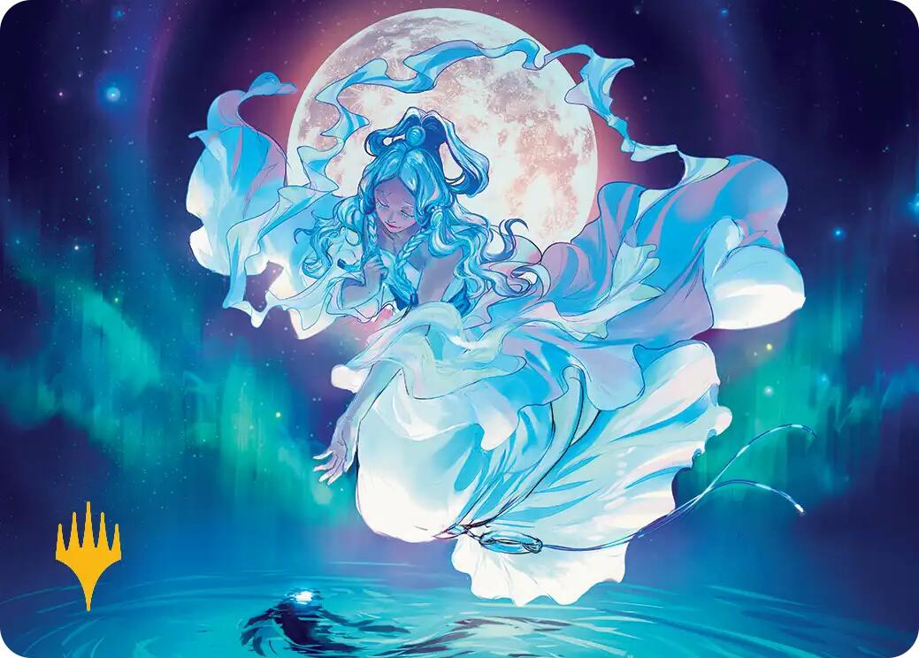 Yue, the Moon Spirit Art Card (Gold-Stamped Planeswalker Symbol) [Avatar: The Last Airbender Art Series] | Exor Games New Glasgow