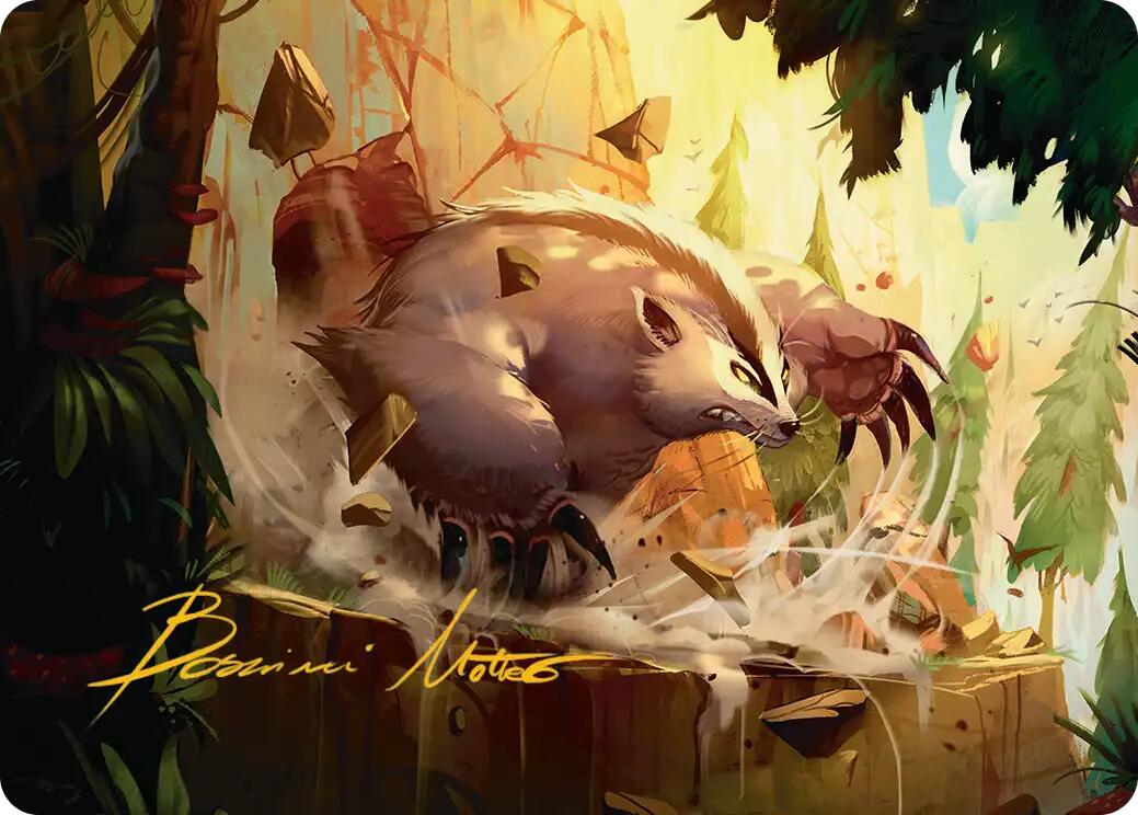 Badgermole Art Card (Gold-Stamped Signature) [Avatar: The Last Airbender Art Series] | Exor Games New Glasgow