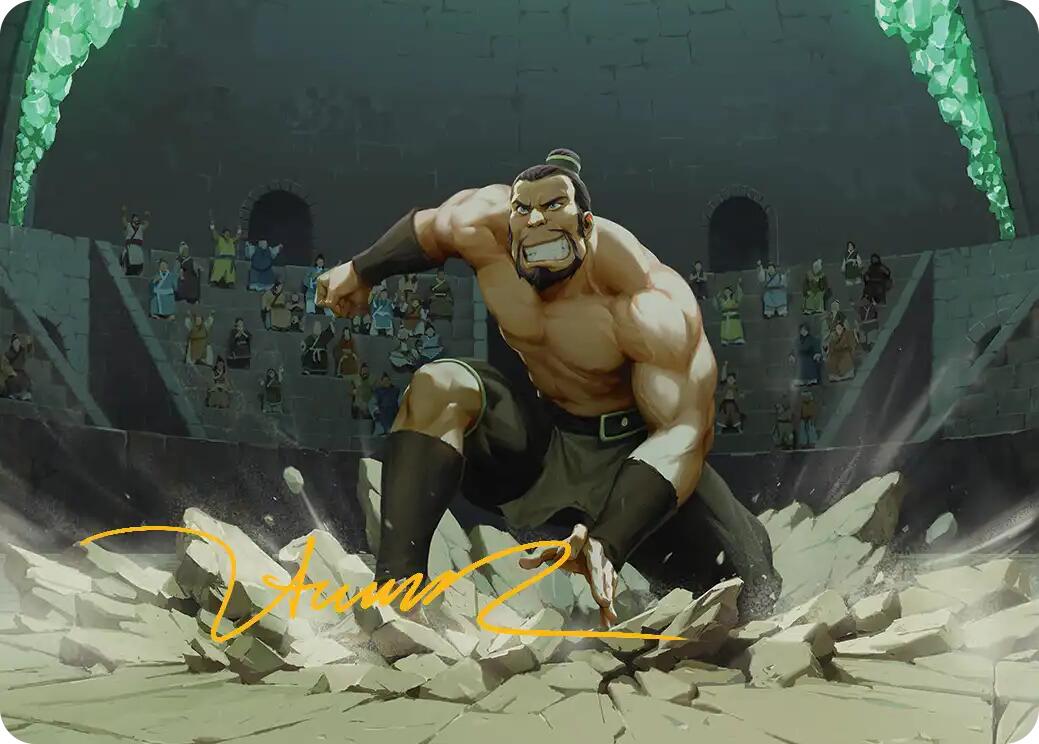 The Boulder, Ready to Rumble Art Card (Gold-Stamped Signature) [Avatar: The Last Airbender Art Series] | Exor Games New Glasgow