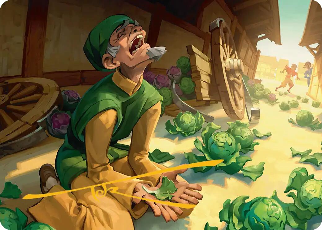 Unlucky Cabbage Merchant Art Card (Gold-Stamped Signature) [Avatar: The Last Airbender Art Series] | Exor Games New Glasgow