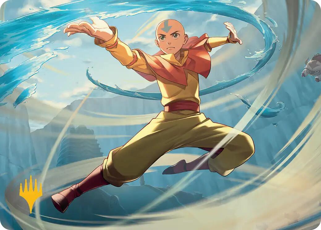 Aang, Swift Savior Art Card (Gold-Stamped Planeswalker Symbol) [Avatar: The Last Airbender Art Series] | Exor Games New Glasgow