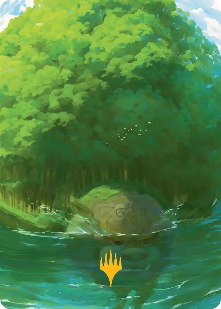 Forest Art Card (Gold-Stamped Planeswalker Symbol) [Avatar: The Last Airbender Art Series] | Exor Games New Glasgow