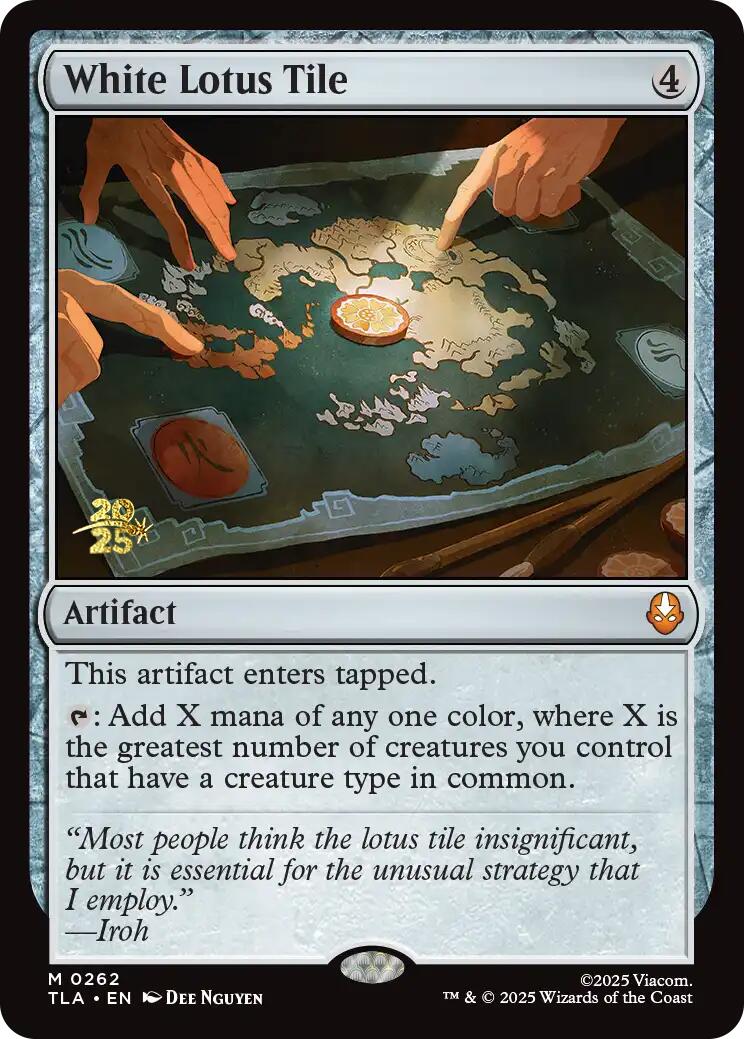 White Lotus Tile [Avatar: The Last Airbender Prerelease Cards] | Exor Games New Glasgow
